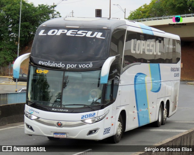 LopeSul Transportes - Lopes e Oliveira Transportes e Turismo - Lopes Sul 2082 na cidade de Campinas, São Paulo, Brasil, por Sérgio de Sousa Elias. ID da foto: 9422639.