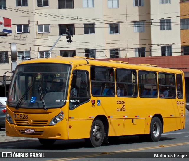 Transporte Coletivo Glória BC928 na cidade de Curitiba, Paraná, Brasil, por Matheus Felipe. Número da foto: #9424633.