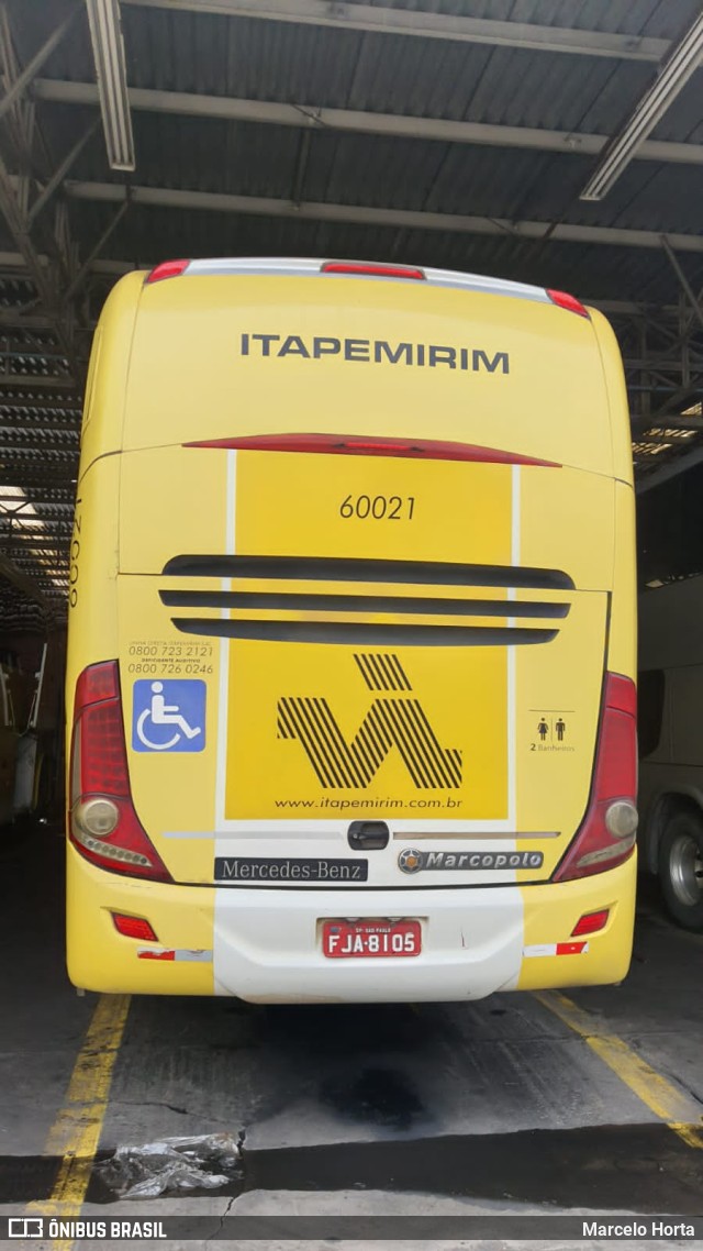 Viação Itapemirim 60021 na cidade de Rio de Janeiro, Rio de Janeiro, Brasil, por Marcelo Horta. Número da foto: #9424264.