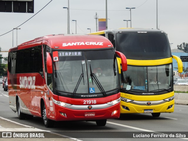 Viação Santa Cruz 21918 na cidade de São Paulo, São Paulo, Brasil, por Luciano Ferreira da Silva. ID da foto: 9424525.