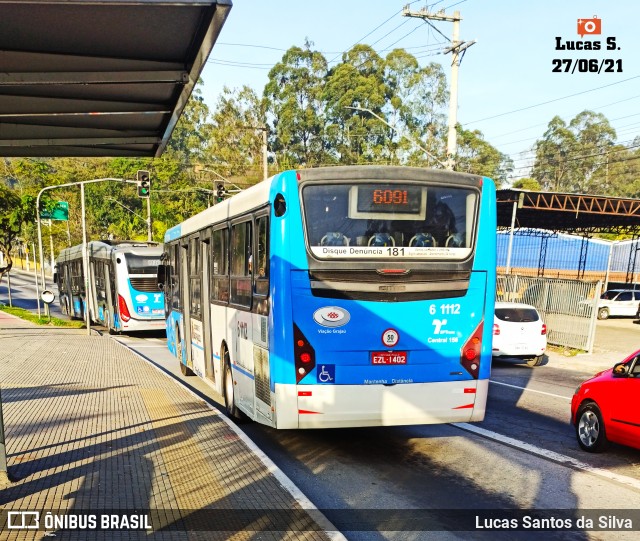 Viação Grajaú S.A. 6 1112 na cidade de São Paulo, São Paulo, Brasil, por Lucas Santos da Silva. Número da foto: #9421059.