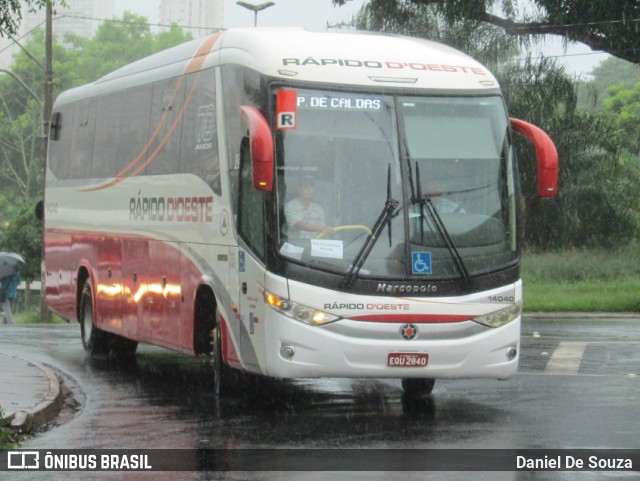 Rápido D´Oeste 14040 na cidade de Ribeirão Preto, São Paulo, Brasil, por Daniel De Souza. Número da foto: #9334761.
