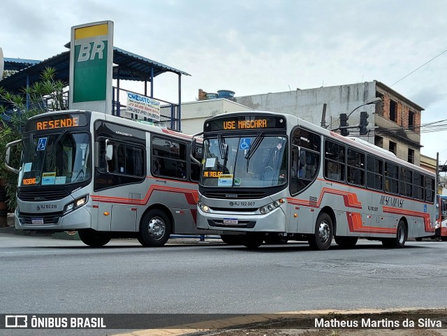 Viação Resendense RJ 192.007 na cidade de Volta Redonda, Rio de Janeiro, Brasil, por Matheus Martins da Silva. Número da foto: #9334796.
