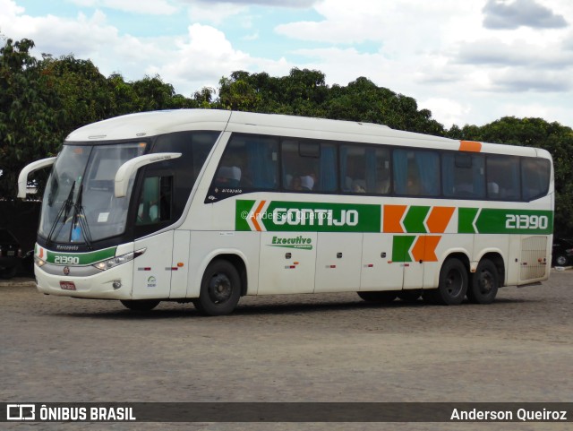 Empresa Gontijo de Transportes 21390 na cidade de Vitória da Conquista, Bahia, Brasil, por Anderson Queiroz. ID da foto: 9336182.