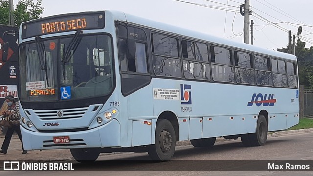 SOUL - Sociedade de Ônibus União Ltda. 7183 na cidade de Alvorada, Rio Grande do Sul, Brasil, por Max Ramos. Número da foto: #9334732.