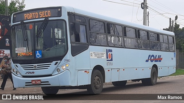 SOUL - Sociedade de Ônibus União Ltda. 7183 na cidade de Alvorada, Rio Grande do Sul, Brasil, por Max Ramos. ID da foto: 9334732.