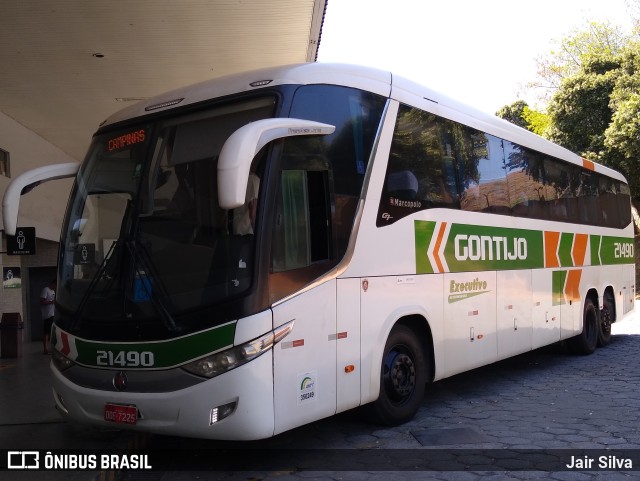 Empresa Gontijo de Transportes 21490 na cidade de Governador Valadares, Minas Gerais, Brasil, por Jair Silva. ID da foto: 9338089.