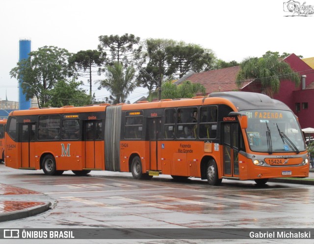 Leblon Transporte de Passageiros 15424 na cidade de Curitiba, Paraná, Brasil, por Gabriel Michalski. ID da foto: 9335554.