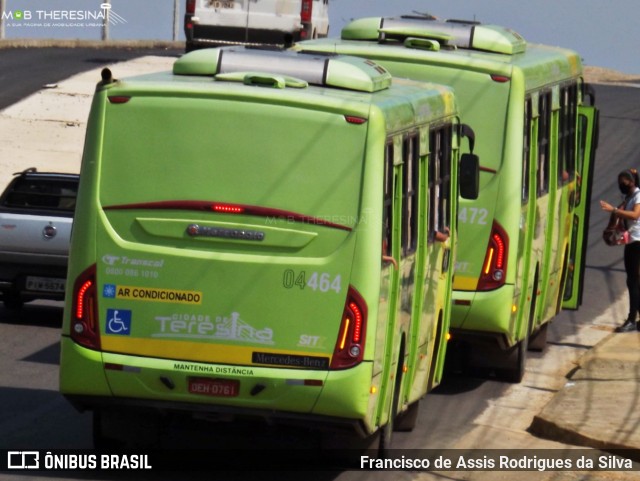 Transcol Transportes Coletivos 04464 na cidade de Teresina, Piauí, Brasil, por Francisco de Assis Rodrigues da Silva. Número da foto: #9341312.