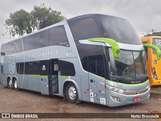 Viação Garcia 7018 na cidade de Curitiba, Paraná, Brasil, por Netto Brandelik. Número da foto: #9339752.