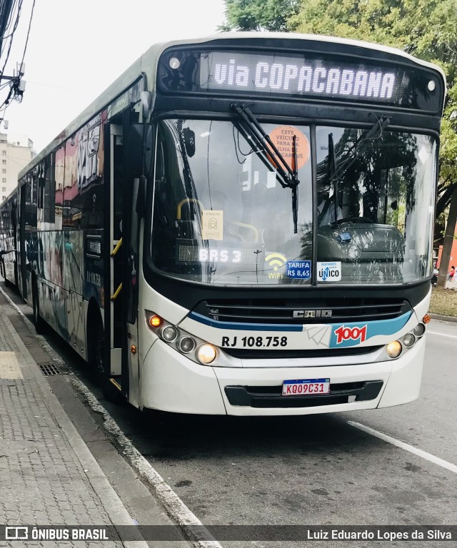 Auto Viação 1001 RJ 108.758 na cidade de Niterói, Rio de Janeiro, Brasil, por Luiz Eduardo Lopes da Silva. ID da foto: 9339762.