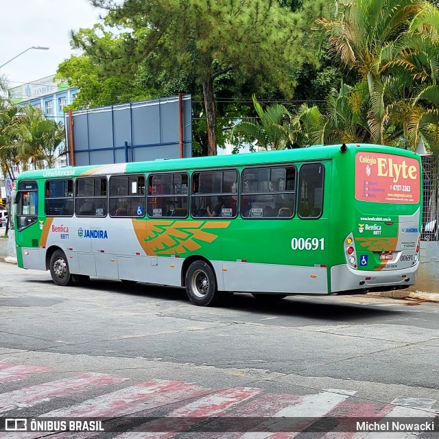 BBTT - Benfica Barueri Transporte e Turismo 00691 na cidade de Jandira, São Paulo, Brasil, por Michel Nowacki. Número da foto: #9342453.