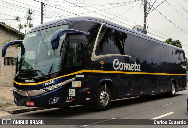 Viação Cometa 719503 na cidade de Praia Grande, São Paulo, Brasil, por Carlos Eduardo. ID da foto: 9343419.