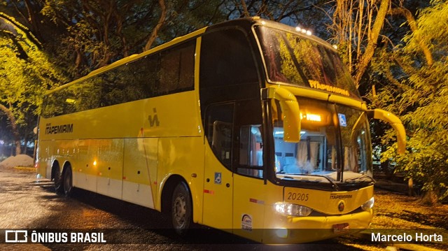 Viação Itapemirim 20205 na cidade de Santos, São Paulo, Brasil, por Marcelo Horta. Número da foto: #9343469.