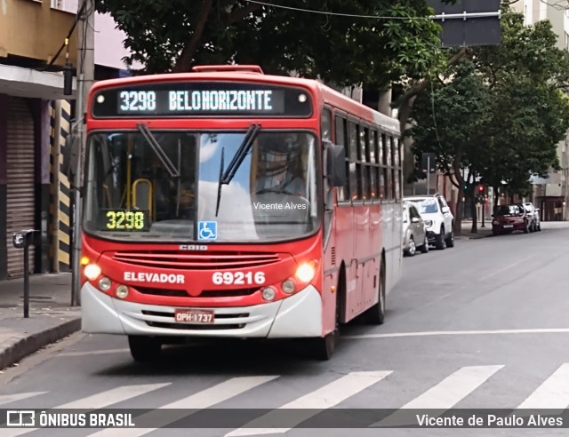 Viação Santa Edwiges 69216 na cidade de Belo Horizonte, Minas Gerais, Brasil, por Vicente de Paulo Alves. ID da foto: 9342706.