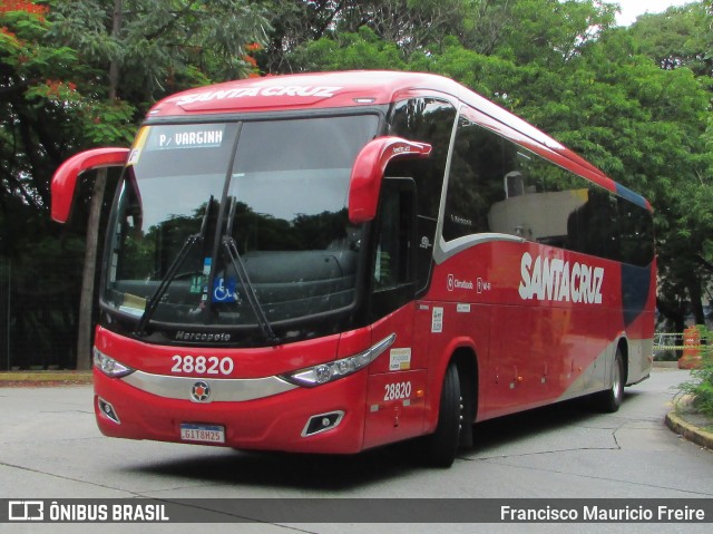 Viação Santa Cruz 28820 na cidade de São Paulo, São Paulo, Brasil, por Francisco Mauricio Freire. ID da foto: 9343995.