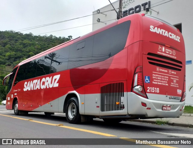 Viação Santa Cruz 21518 na cidade de Juiz de Fora, Minas Gerais, Brasil, por Mattheus Bassamar Neto. ID da foto: 9344813.