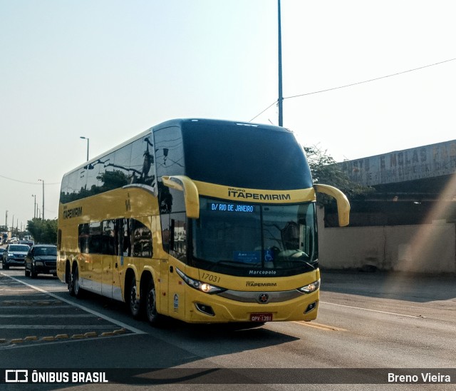 Viação Itapemirim 17031 na cidade de Campos dos Goytacazes, Rio de Janeiro, Brasil, por Breno Vieira. Número da foto: #9345996.