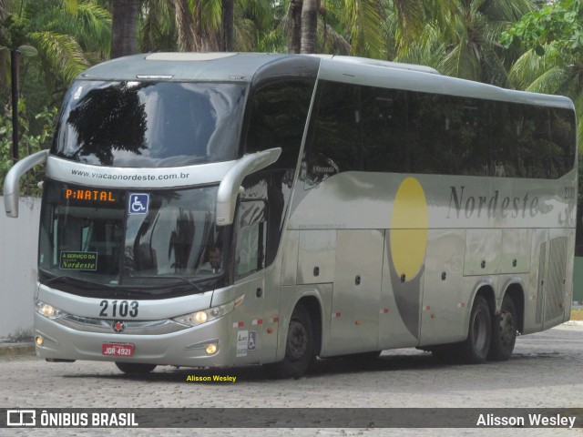 Viação Nordeste 2103 na cidade de Fortaleza, Ceará, Brasil, por Alisson Wesley. Número da foto: #9346150.