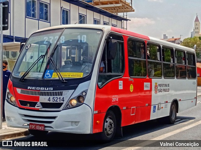 Allibus Transportes 4 5214 na cidade de São Paulo, São Paulo, Brasil, por Valnei Conceição. Número da foto: #9346845.