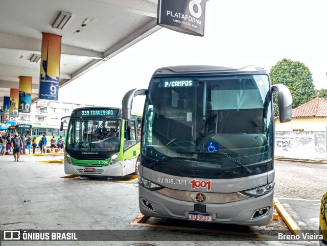 Auto Viação 1001 RJ 108.1121 na cidade de Campos dos Goytacazes, Rio de Janeiro, Brasil, por Breno Vieira. ID da foto: 9345839.