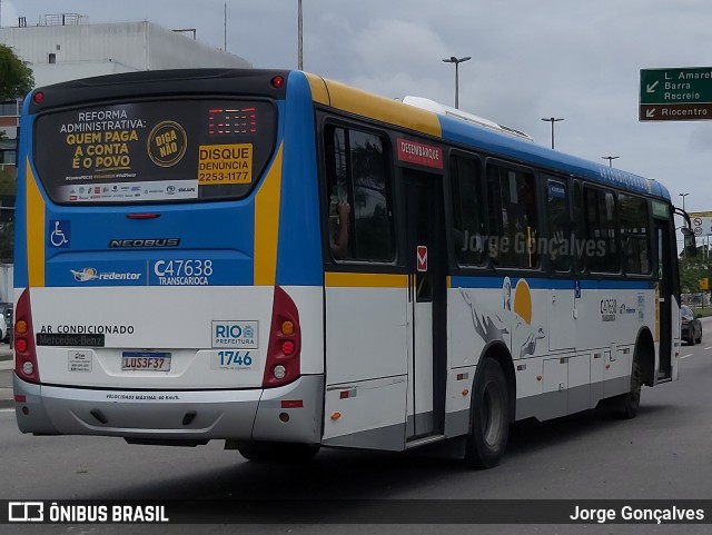 Viação Redentor C47638 na cidade de Rio de Janeiro, Rio de Janeiro, Brasil, por Jorge Gonçalves. ID da foto: 9347486.