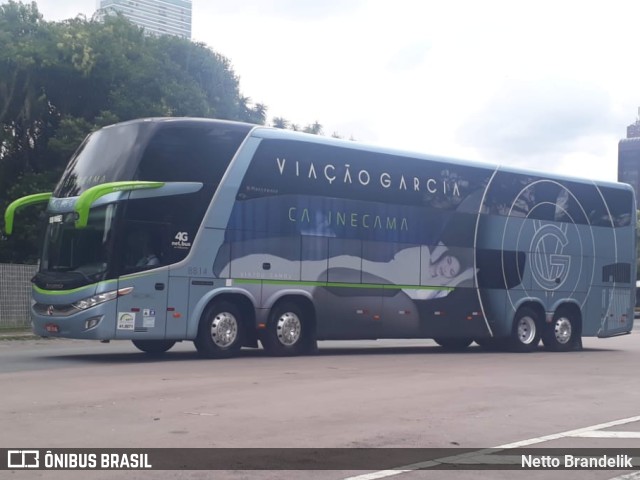 Viação Garcia 8814 na cidade de Curitiba, Paraná, Brasil, por Netto Brandelik. ID da foto: 9345714.