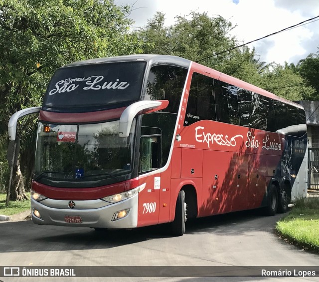 Expresso São Luiz 7980 na cidade de Recife, Pernambuco, Brasil, por Romário Lopes. Número da foto: #9350093.