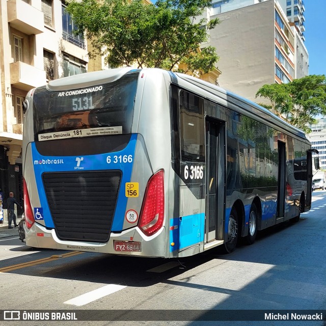 Viação Paratodos > São Jorge > Metropolitana São Paulo > Mobibrasil 6 3166 na cidade de São Paulo, São Paulo, Brasil, por Michel Nowacki. Número da foto: #9348551.