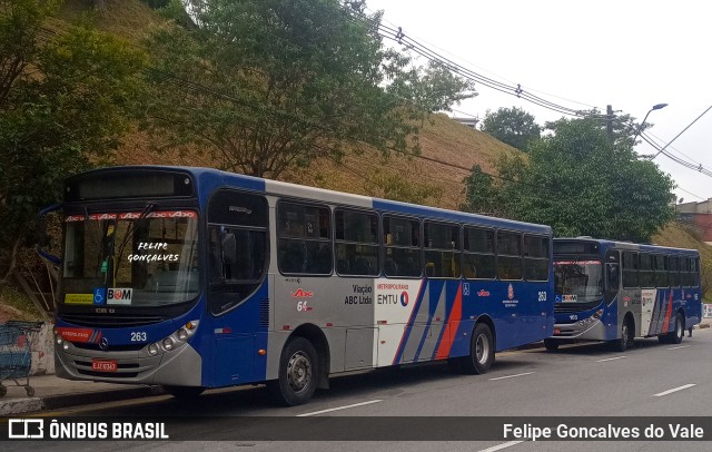 Auto Viação ABC 263 na cidade de Diadema, São Paulo, Brasil, por Felipe Goncalves do Vale. Número da foto: #9348625.