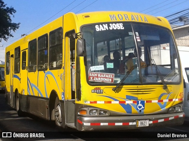 AMSA - Autotransportes Moravia 45 na cidade de San Vicente, Moravia, San José, Costa Rica, por Daniel Brenes. Número da foto: #9350160.