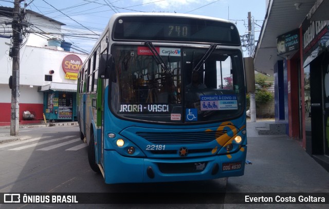 Nova Transporte 22181 na cidade de Cariacica, Espírito Santo, Brasil, por Everton Costa Goltara. Número da foto: #9348066.