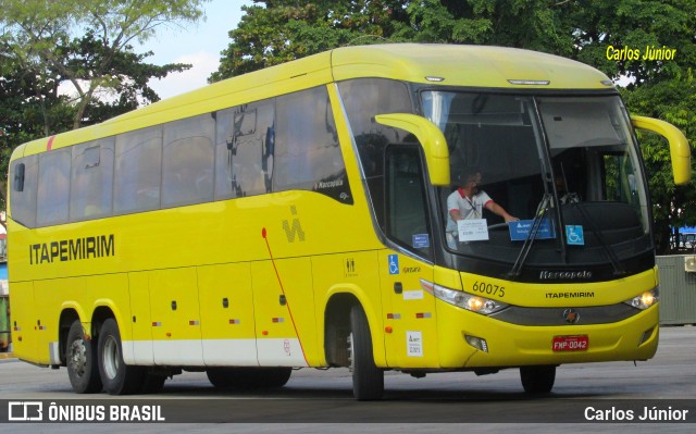 Viação Itapemirim 60075 na cidade de Goiânia, Goiás, Brasil, por Carlos Júnior. ID da foto: 9349351.