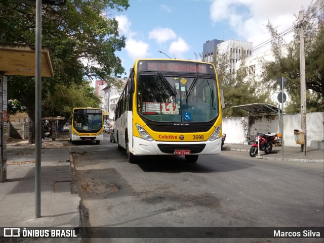 Coletivo Transportes 3698 na cidade de Caruaru, Pernambuco, Brasil, por Marcos Silva. Número da foto: #9347947.