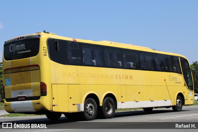 Viação Itapemirim 8627 na cidade de Barra do Piraí, Rio de Janeiro, Brasil, por Rafael H.. ID da foto: 9348878.