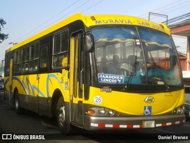 AMSA - Autotransportes Moravia 26 na cidade de San Vicente, Moravia, San José, Costa Rica, por Daniel Brenes. Número da foto: #9349985.