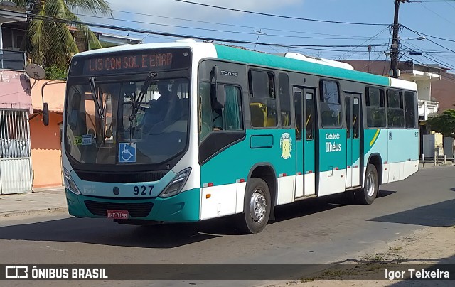 Transportes Urbanos São Miguel de Ilhéus 927 na cidade de Ilhéus, Bahia, Brasil, por Igor Teixeira. ID da foto: 9352943.