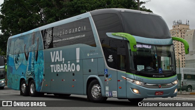 Viação Garcia 8454 na cidade de São Paulo, São Paulo, Brasil, por Cristiano Soares da Silva. Número da foto: #9351993.