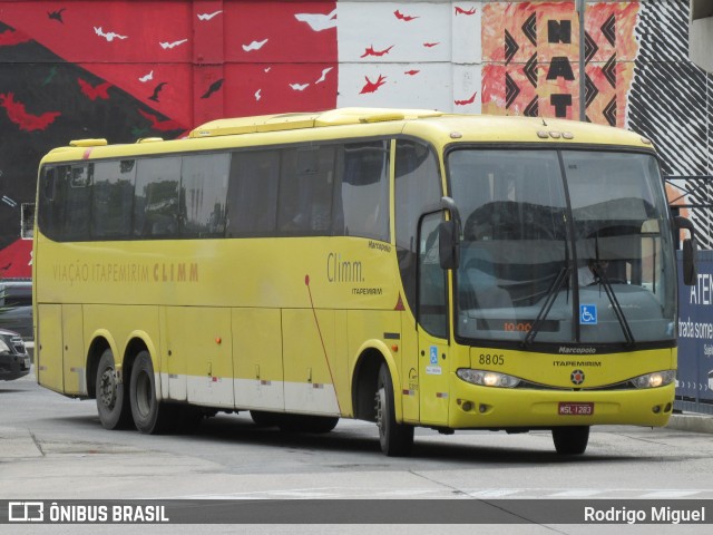 Viação Itapemirim 8805 na cidade de Rio de Janeiro, Rio de Janeiro, Brasil, por Rodrigo Miguel. ID da foto: 9352793.