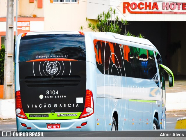 Viação Garcia 8104 na cidade de Londrina, Paraná, Brasil, por Almir Alves. Número da foto: #9426583.