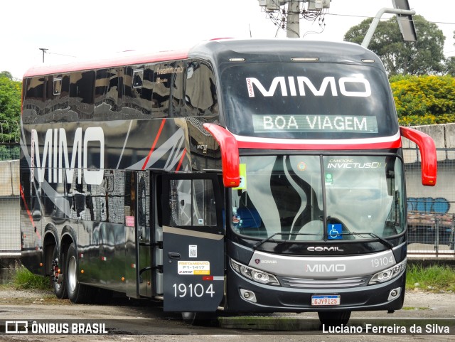 Viação Mimo 19104 na cidade de São Paulo, São Paulo, Brasil, por Luciano Ferreira da Silva. Número da foto: #9426597.