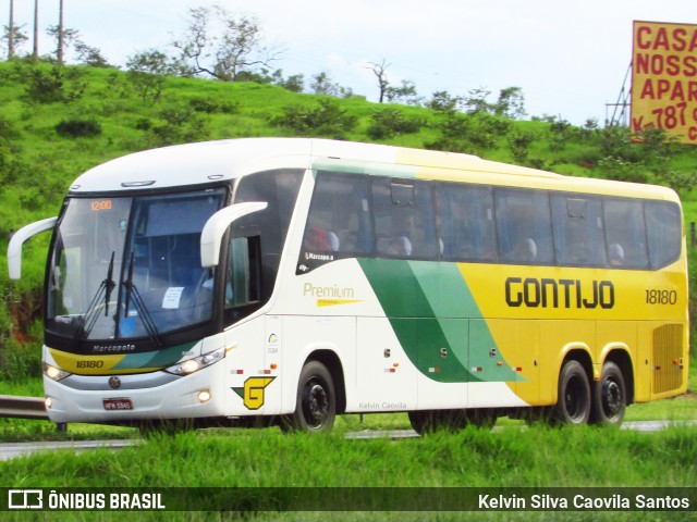 Empresa Gontijo de Transportes 18180 na cidade de Três Corações, Minas Gerais, Brasil, por Kelvin Silva Caovila Santos. ID da foto: 9426803.