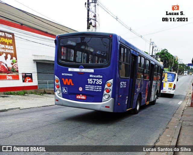 Viação Miracatiba 15.735 na cidade de Embu-Guaçu, São Paulo, Brasil, por Lucas Santos da Silva. Número da foto: #9454921.