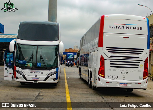 Auto Viação Catarinense 321301 na cidade de São Paulo, São Paulo, Brasil, por Luiz Felipe Coelho. ID da foto: 9453426.