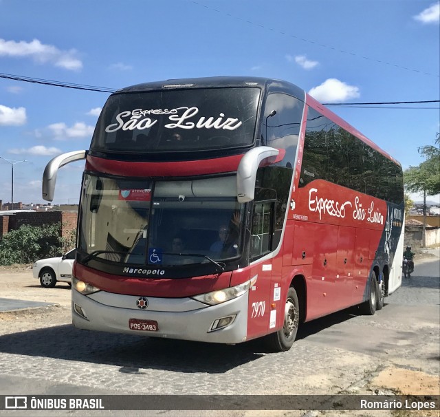 Expresso São Luiz 7970 na cidade de Caruaru, Pernambuco, Brasil, por Romário Lopes. Número da foto: #9453933.