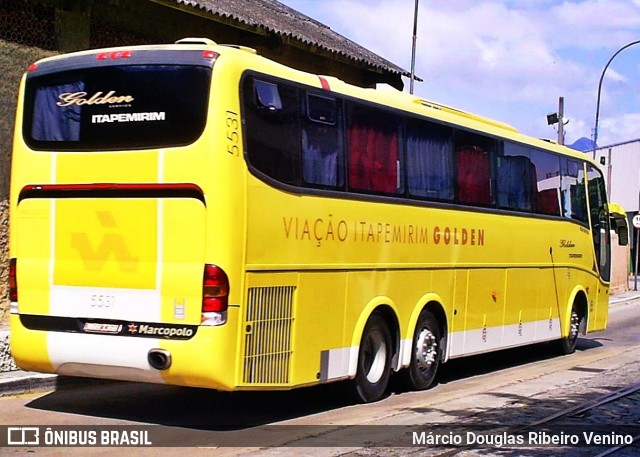 Viação Itapemirim 5531 na cidade de Rio de Janeiro, Rio de Janeiro, Brasil, por Márcio Douglas Ribeiro Venino. ID da foto: 9455959.