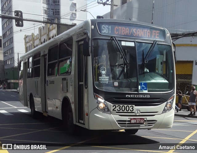 Viação Colombo 23003 na cidade de Curitiba, Paraná, Brasil, por Amauri Caetano. ID da foto: 9453430.