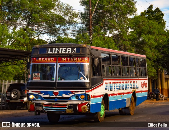 Inter Bus SRL - Linea 1 08 na cidade de San Lorenzo, Central, Paraguai, por Elliot Felip. Número da foto: #9455434.