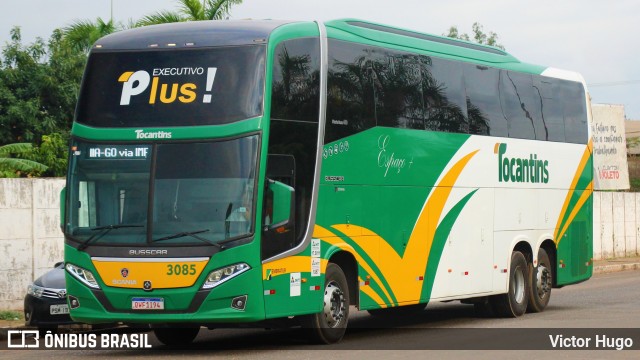 Tocantins Transportes e Turismo 3085 na cidade de Imperatriz, Maranhão, Brasil, por Victor Hugo. ID da foto: 9455837.