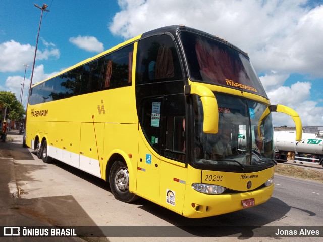 Viação Itapemirim 20205 na cidade de Goiana, Pernambuco, Brasil, por Jonas Alves. ID da foto: 9456962.